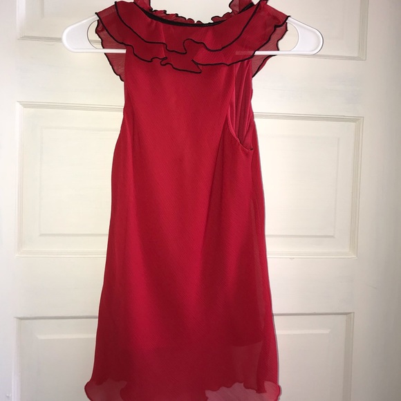 Red Ruffle Blouse - Picture 2 of 3